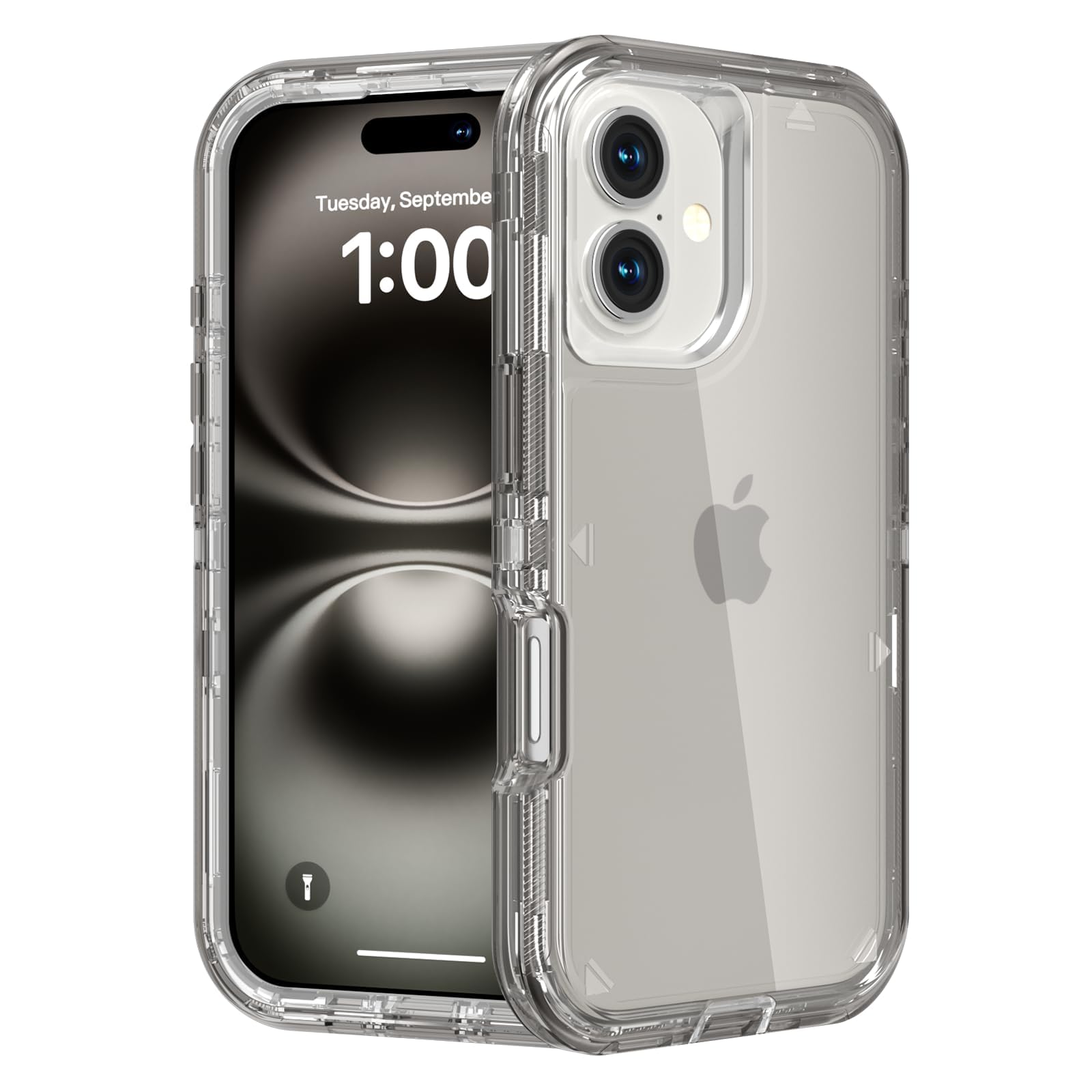 for iPhone 12 Case/iPhone 12 Pro Case, Heavy Duty Shockproof Protection Phone Cases, Anti-Drop, Dual Layer Transparent Protective Cover Compatible with iPhone 12/12 Pro, 6.1'', Clear
