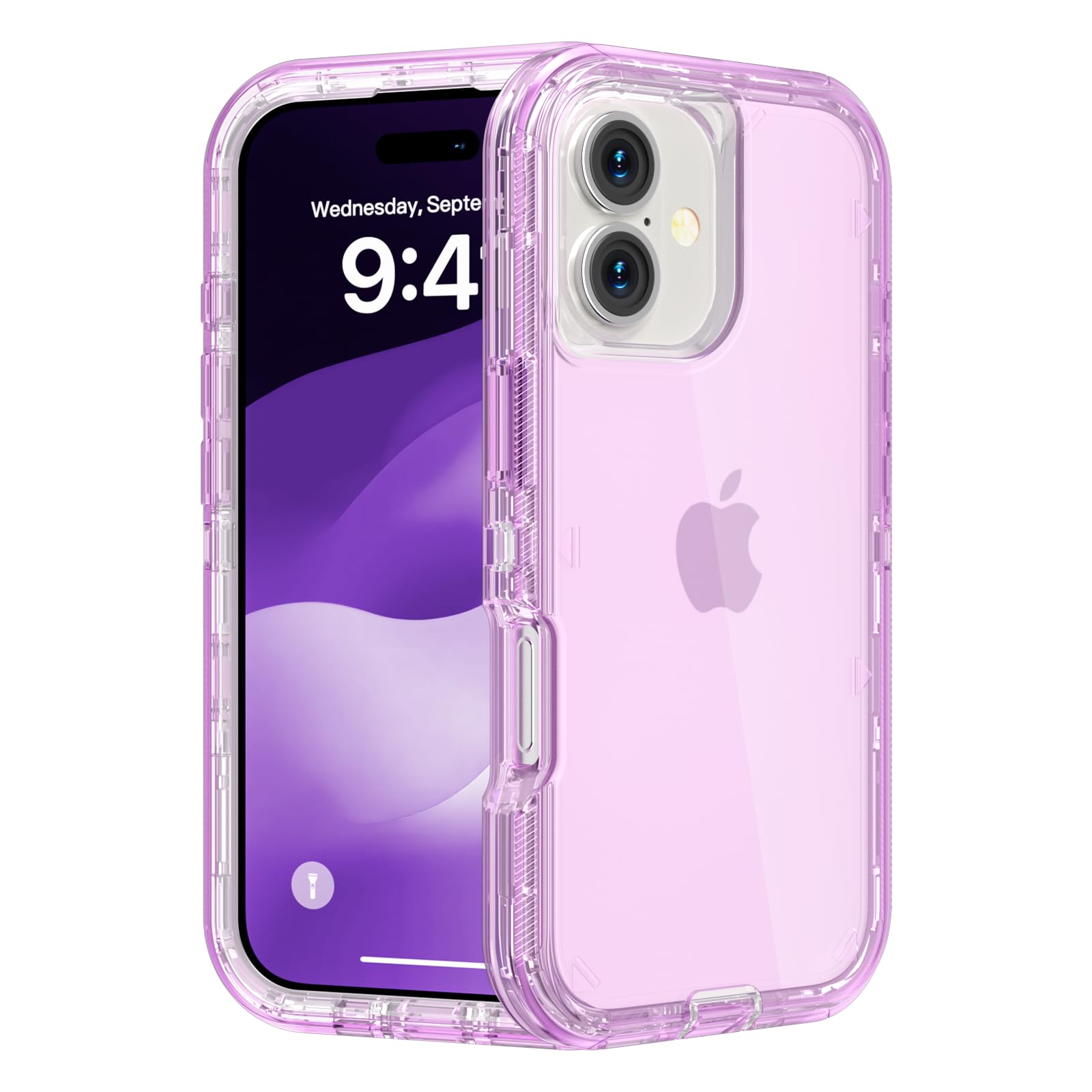 for iPhone 12 Case/iPhone 12 Pro Case, Heavy Duty Shockproof Protection Phone Cases, Anti-Drop, Dual Layer Transparent Protective Cover Compatible with iPhone 12/12 Pro, 6.1'', Clear