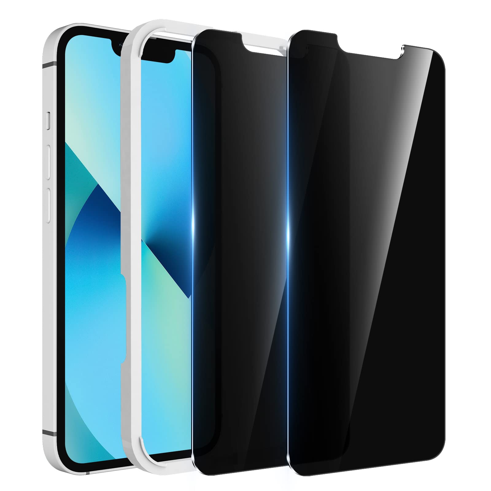 2 Pack Privacy Screen Protector for iPhone 12/12 Pro 6.1 inch, Anti-Spy Screen Protector Tempered Glass Film Shatterproof/Anti-Scratch/Touch Sensitive/No Air Bubbles/Easy to Install