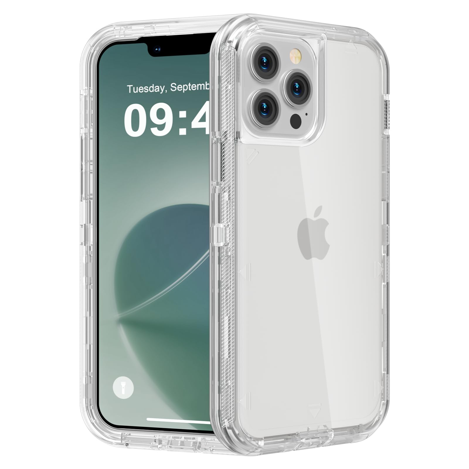 for iPhone 15 Case, Heavy Duty Shockproof Protection Phone Cases, Anti-Drop, Dual Layer Transparent Protective Cover Compatible with iPhone 15, 6.1 inch,Crystal Pink