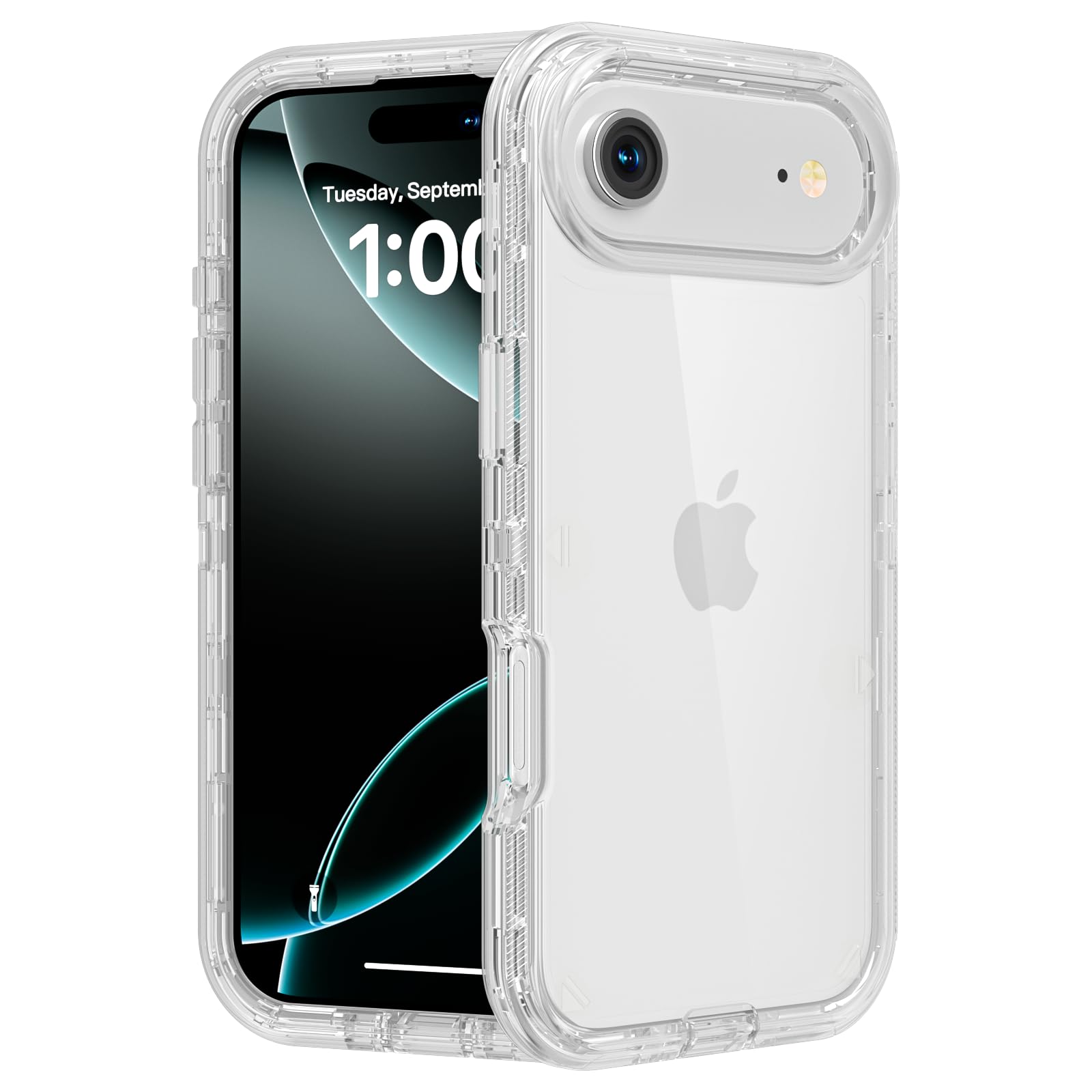 for iPhone 15 Case, Heavy Duty Shockproof Protection Phone Cases, Anti-Drop, Dual Layer Transparent Protective Cover Compatible with iPhone 15, 6.1 inch,Crystal Pink