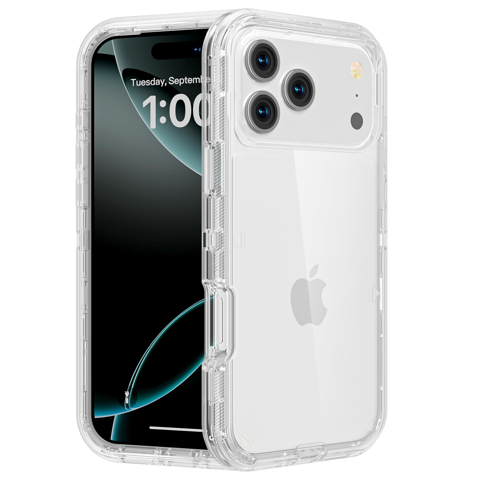 for iPhone 12 Case/iPhone 12 Pro Case, Heavy Duty Shockproof Protection Phone Cases, Anti-Drop, Dual Layer Transparent Protective Cover Compatible with iPhone 12/12 Pro, 6.1'', Clear