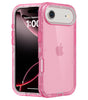 for iPhone 15 Case, Heavy Duty Shockproof Protection Phone Cases, Anti-Drop, Dual Layer Transparent Protective Cover Compatible with iPhone 15, 6.1 inch,Crystal Pink