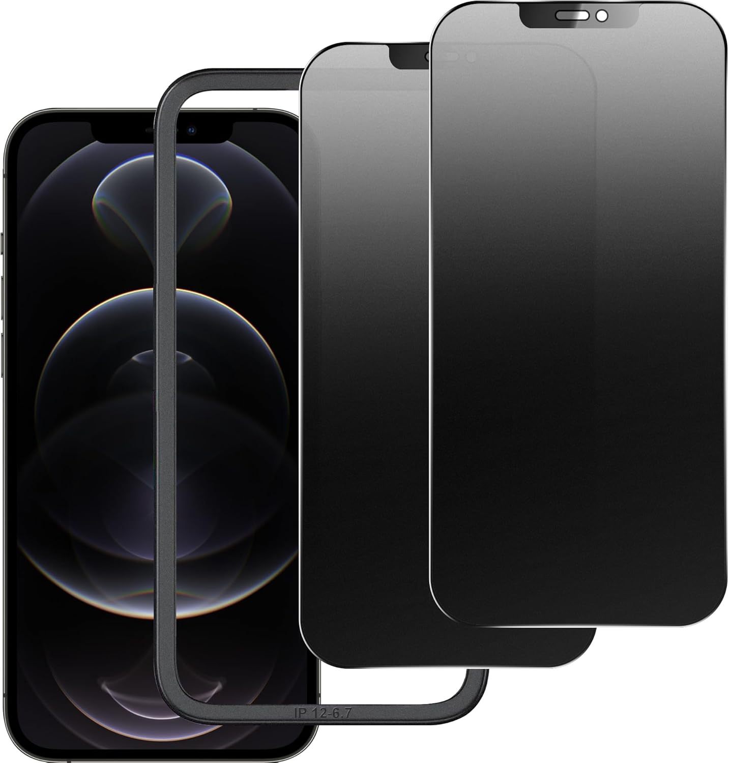 Matte Privacy Screen Protector for iPhone 12ProMax Screen Protector Anti-Glare, Anti-Spy Tempered Glass Film, Smooth and Responsive Touch Anti-Scratch Glass