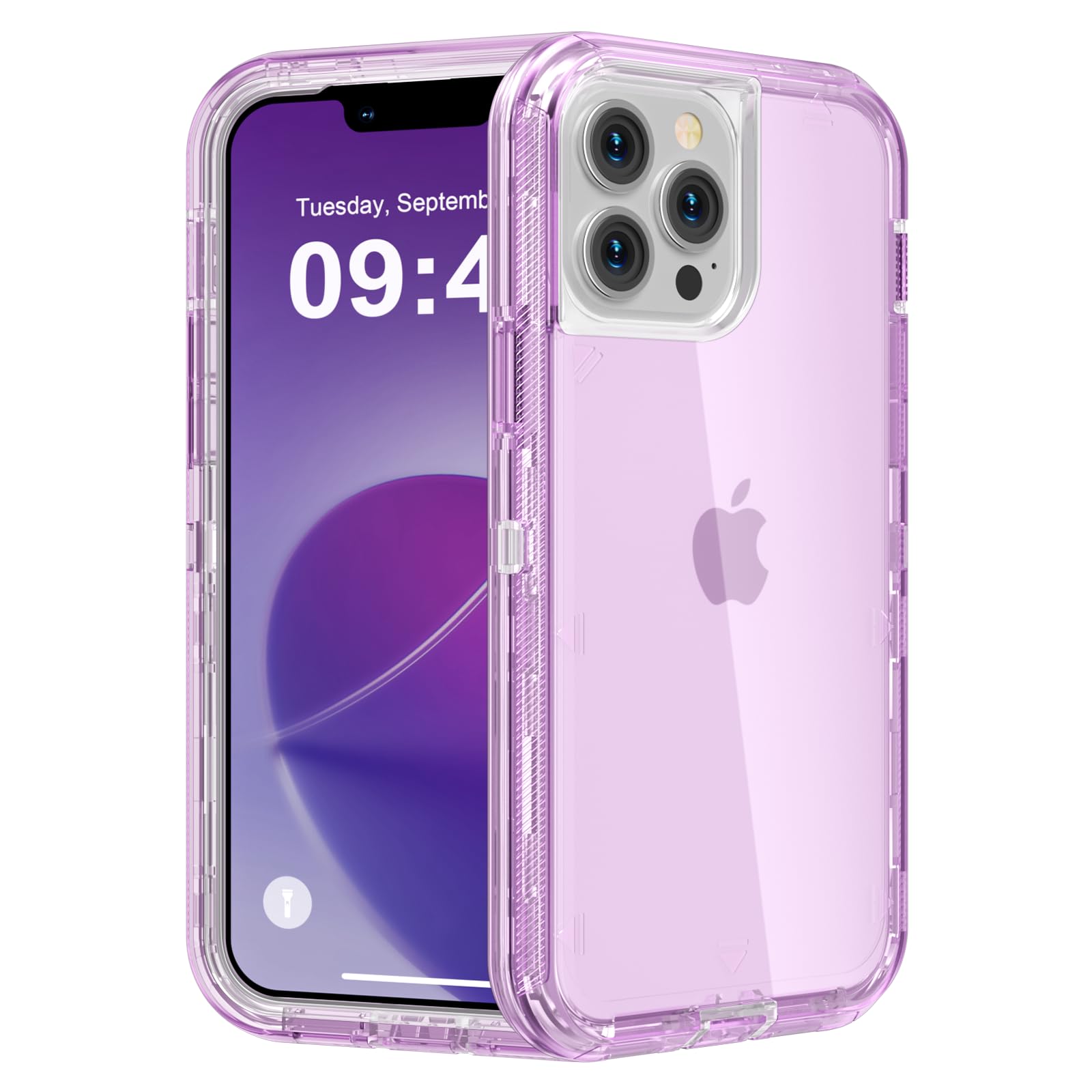 for iPhone 12 Case/iPhone 12 Pro Case, Heavy Duty Shockproof Protection Phone Cases, Anti-Drop, Dual Layer Transparent Protective Cover Compatible with iPhone 12/12 Pro, 6.1'', Clear