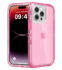 for iPhone 15 Case, Heavy Duty Shockproof Protection Phone Cases, Anti-Drop, Dual Layer Transparent Protective Cover Compatible with iPhone 15, 6.1 inch,Crystal Pink