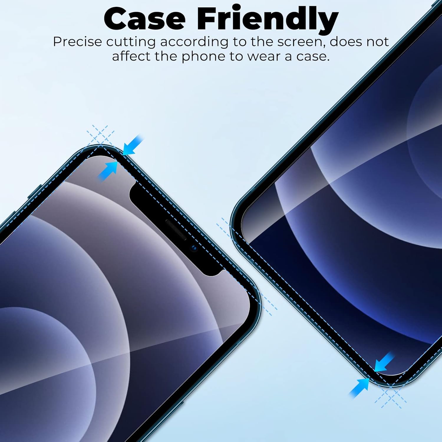 2 Pack Privacy Screen Protector for iPhone 12/12 Pro 6.1 inch, Anti-Spy Screen Protector Tempered Glass Film Shatterproof/Anti-Scratch/Touch Sensitive/No Air Bubbles/Easy to Install