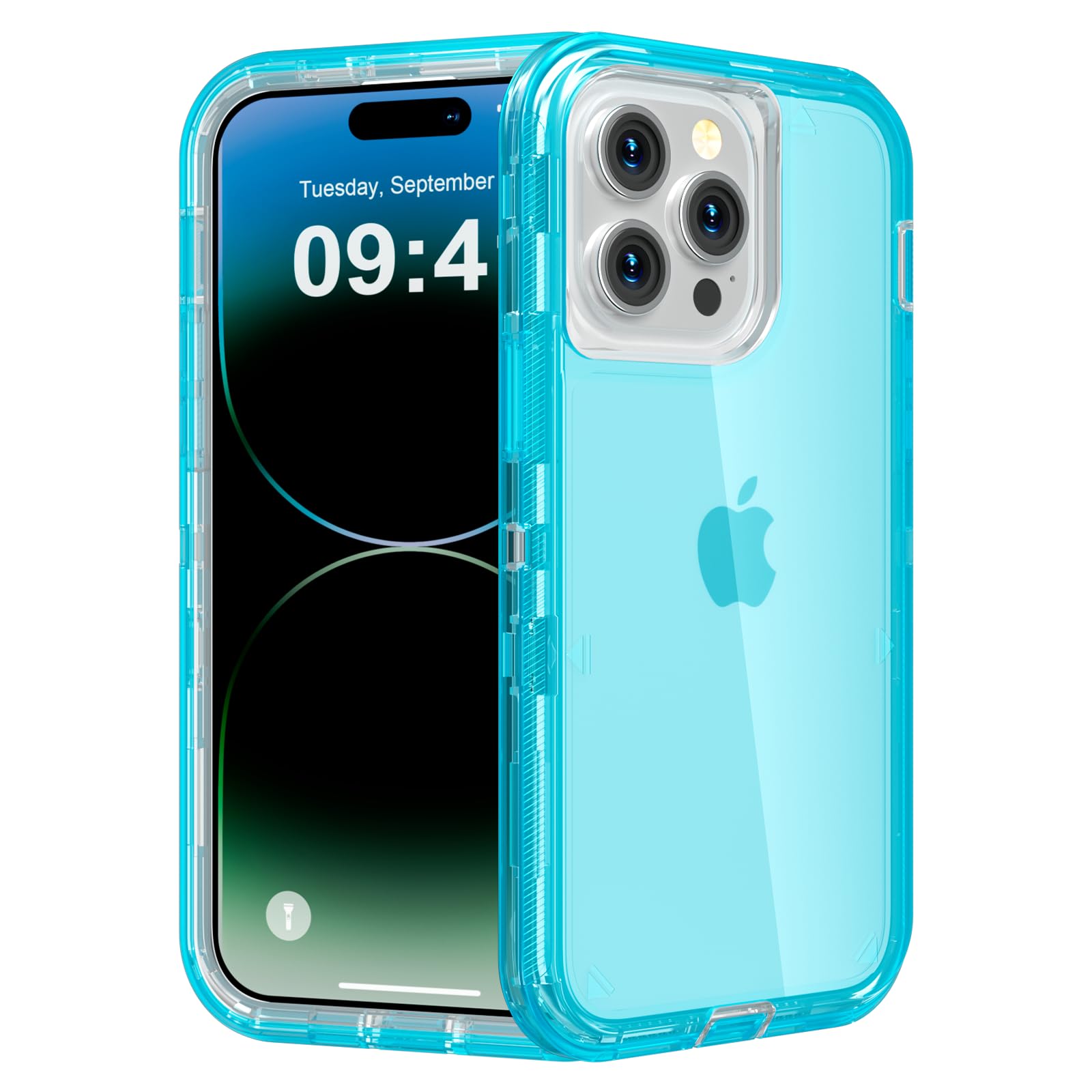for iPhone 12 Case/iPhone 12 Pro Case, Heavy Duty Shockproof Protection Phone Cases, Anti-Drop, Dual Layer Transparent Protective Cover Compatible with iPhone 12/12 Pro, 6.1'', Clear
