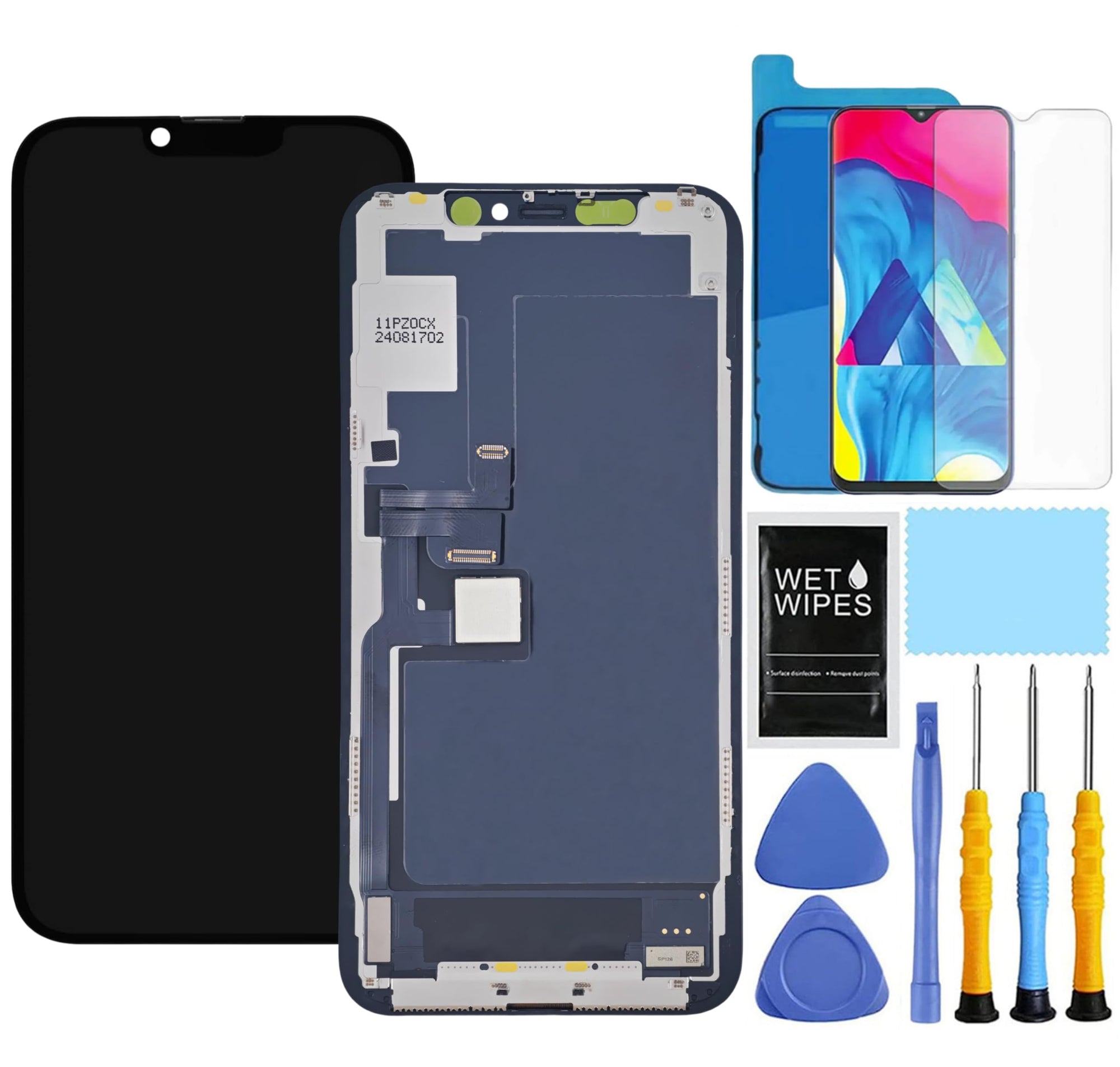 for iPhone 15 Screen Replacement for iPhone 15 Screen Replacement kit for iPhone 15 LCD Display digitizer A2846 A3089 A3092 A3090 Touch Screen Assembly with Repair Tools 6.1 inch Black