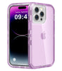 for iPhone 15 Case, Heavy Duty Shockproof Protection Phone Cases, Anti-Drop, Dual Layer Transparent Protective Cover Compatible with iPhone 15, 6.1 inch,Crystal Pink