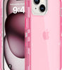 for iPhone 15 Case, Heavy Duty Shockproof Protection Phone Cases, Anti-Drop, Dual Layer Transparent Protective Cover Compatible with iPhone 15, 6.1 inch,Crystal Pink
