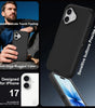 Annymall for iPhone 17 Case with Screen Protector, Heavy Duty 3-Layer Drop Protection DustProof, Military Grade Shock-Absorbing Rugged Bumper Phone Cases Cover for Apple iPhone 17 6.3" 2025 (Black)