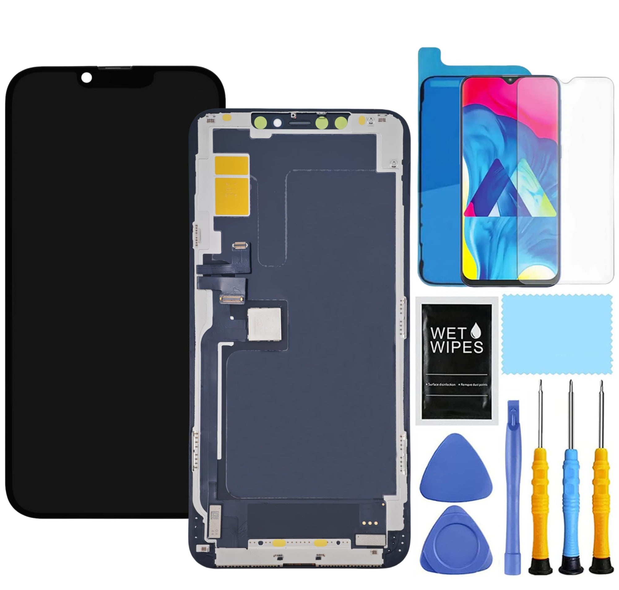 for iPhone 15 Screen Replacement for iPhone 15 Screen Replacement kit for iPhone 15 LCD Display digitizer A2846 A3089 A3092 A3090 Touch Screen Assembly with Repair Tools 6.1 inch Black