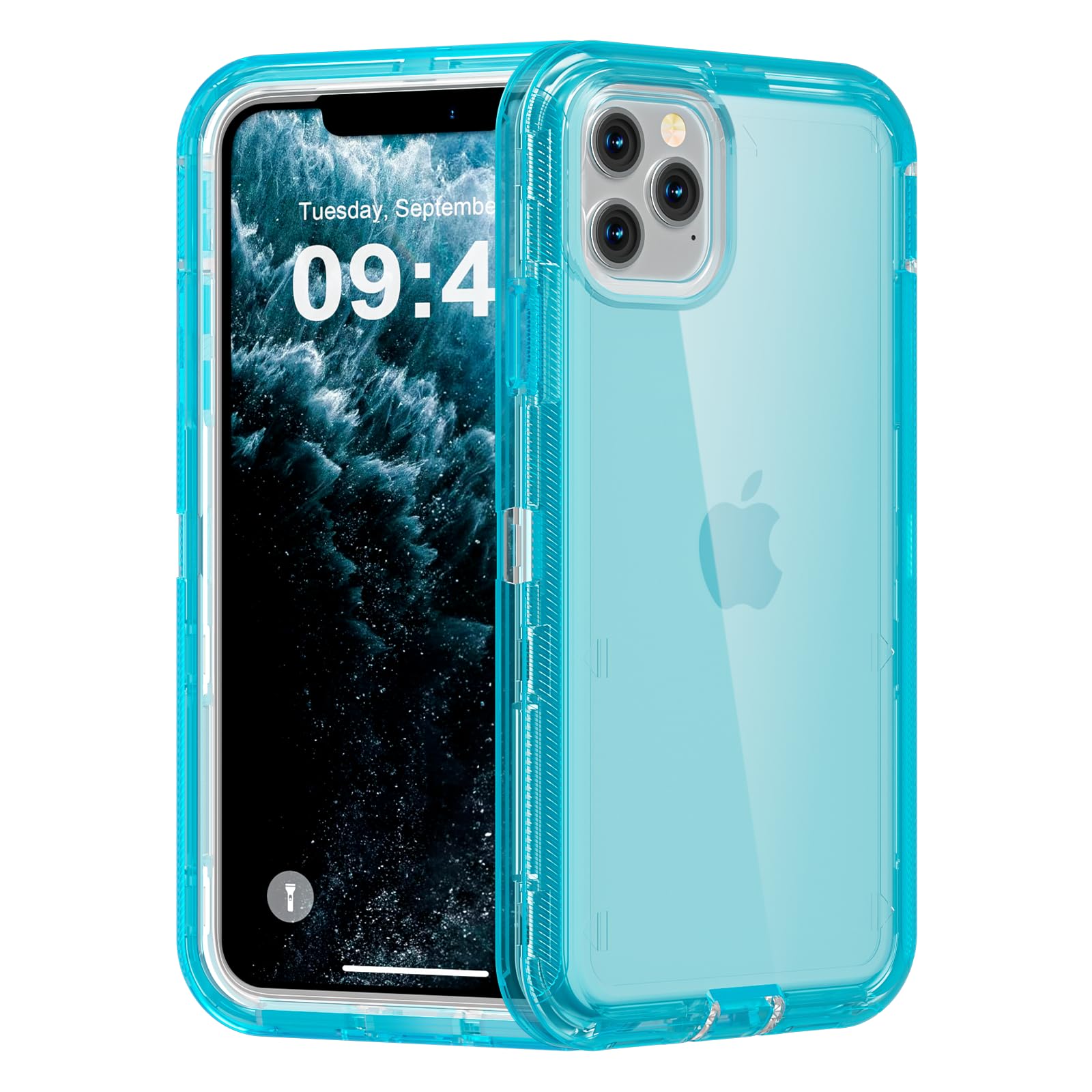 for iPhone 12 Case/iPhone 12 Pro Case, Heavy Duty Shockproof Protection Phone Cases, Anti-Drop, Dual Layer Transparent Protective Cover Compatible with iPhone 12/12 Pro, 6.1'', Clear