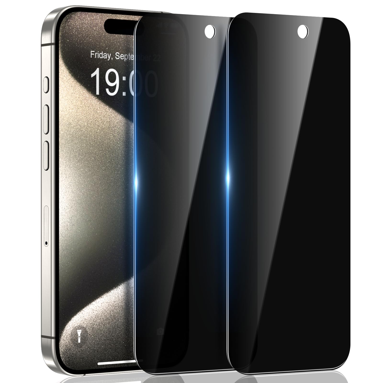 2 Pack Privacy Screen Protector for iPhone 12/12 Pro 6.1 inch, Anti-Spy Screen Protector Tempered Glass Film Shatterproof/Anti-Scratch/Touch Sensitive/No Air Bubbles/Easy to Install