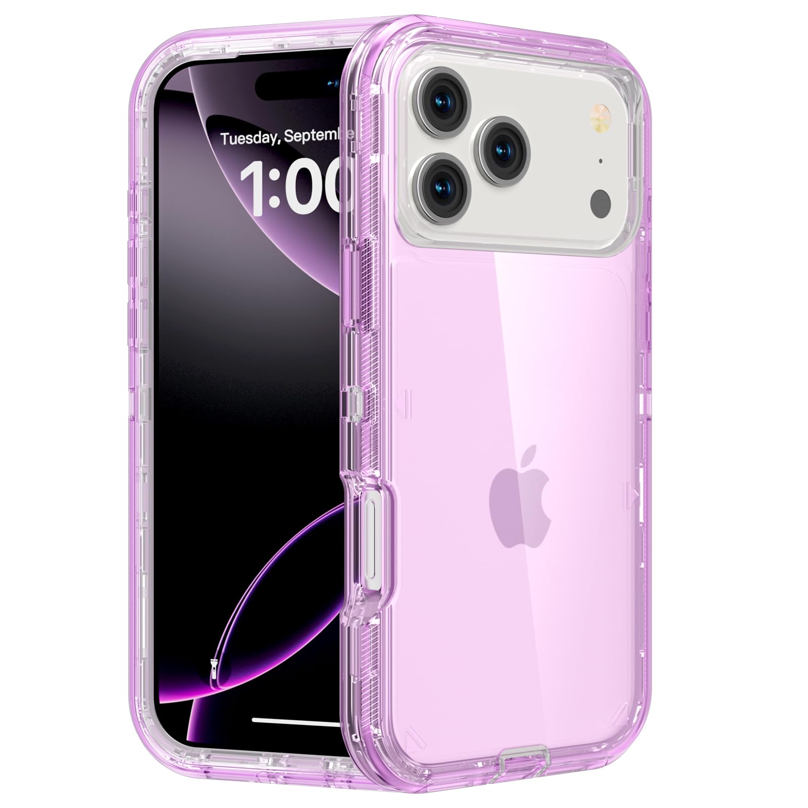 for iPhone 12 Case/iPhone 12 Pro Case, Heavy Duty Shockproof Protection Phone Cases, Anti-Drop, Dual Layer Transparent Protective Cover Compatible with iPhone 12/12 Pro, 6.1'', Clear