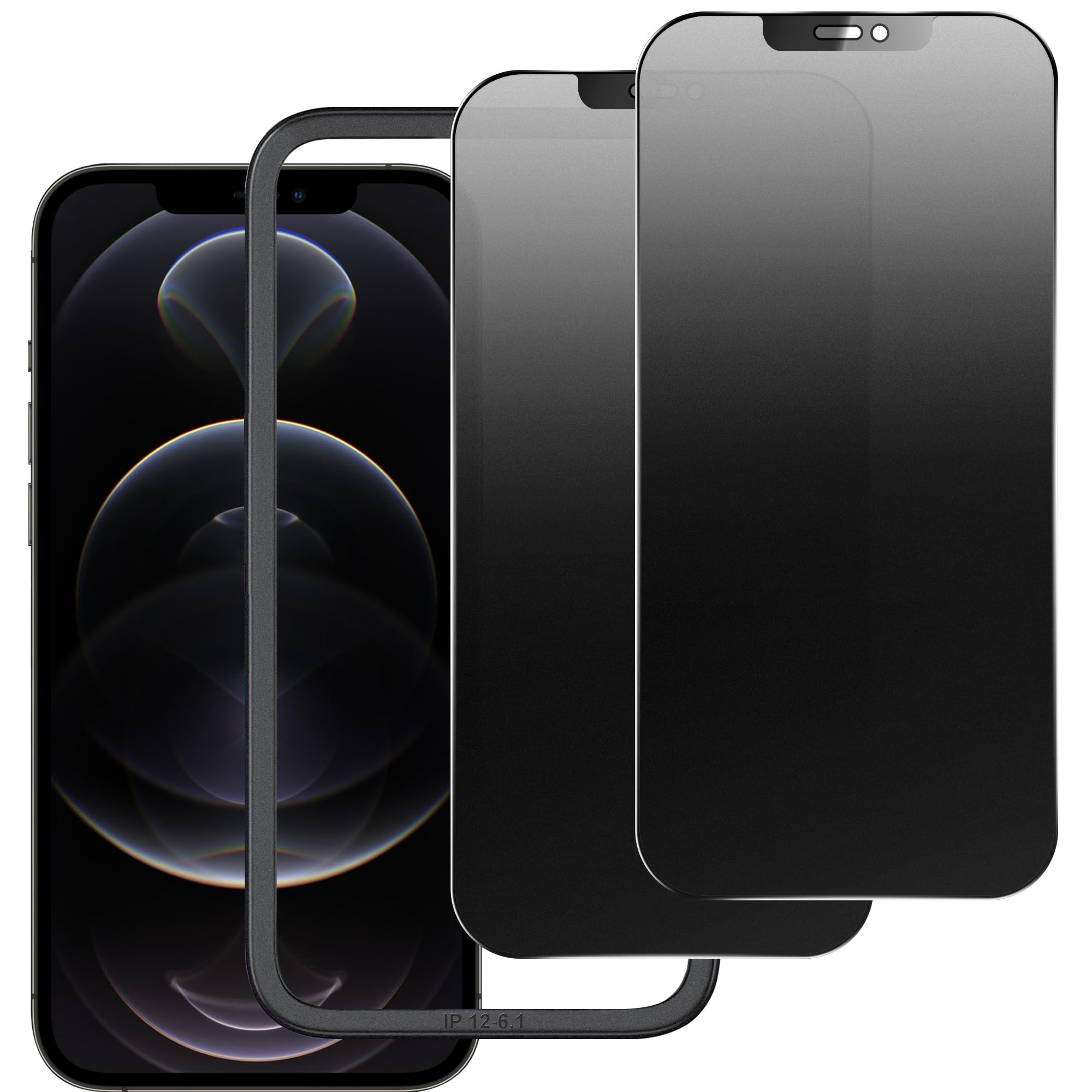 Matte Privacy Screen Protector for iPhone 12ProMax Screen Protector Anti-Glare, Anti-Spy Tempered Glass Film, Smooth and Responsive Touch Anti-Scratch Glass