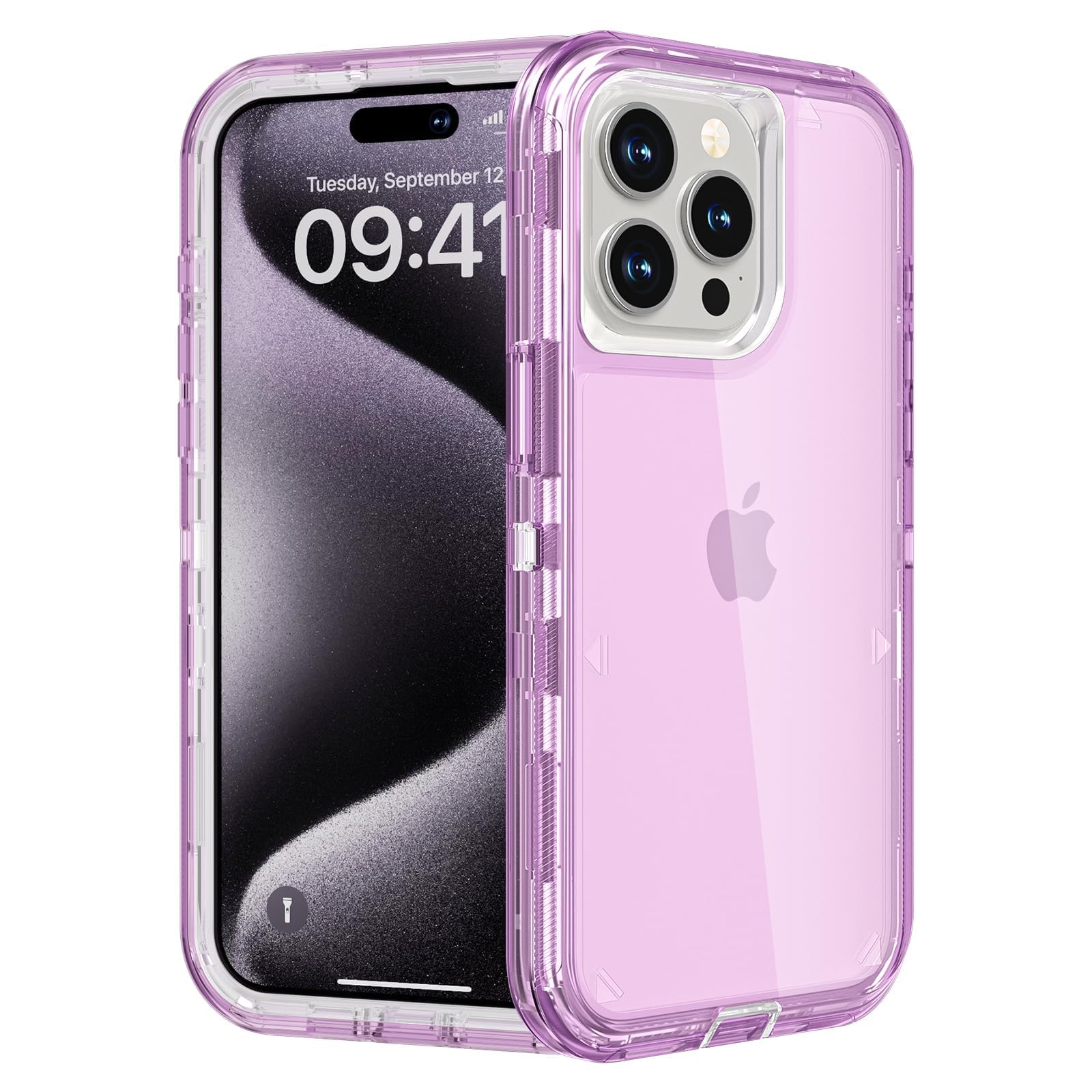 for iPhone 12 Case/iPhone 12 Pro Case, Heavy Duty Shockproof Protection Phone Cases, Anti-Drop, Dual Layer Transparent Protective Cover Compatible with iPhone 12/12 Pro, 6.1'', Clear