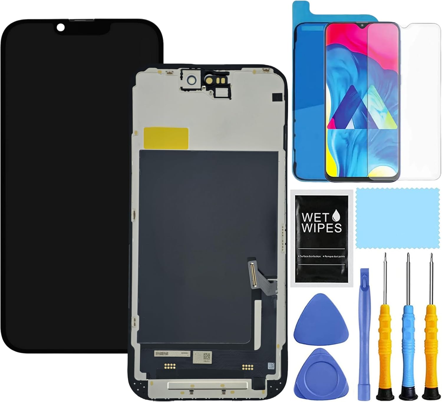 iPhone 15 Screen Replacement for iPhone 15 Screen Replacement kit for iPhone 15 LCD Display digitizer A2846 A3089 A3092 A3090 Touch Screen Assembly with Repair Tools 6.1 inch Black