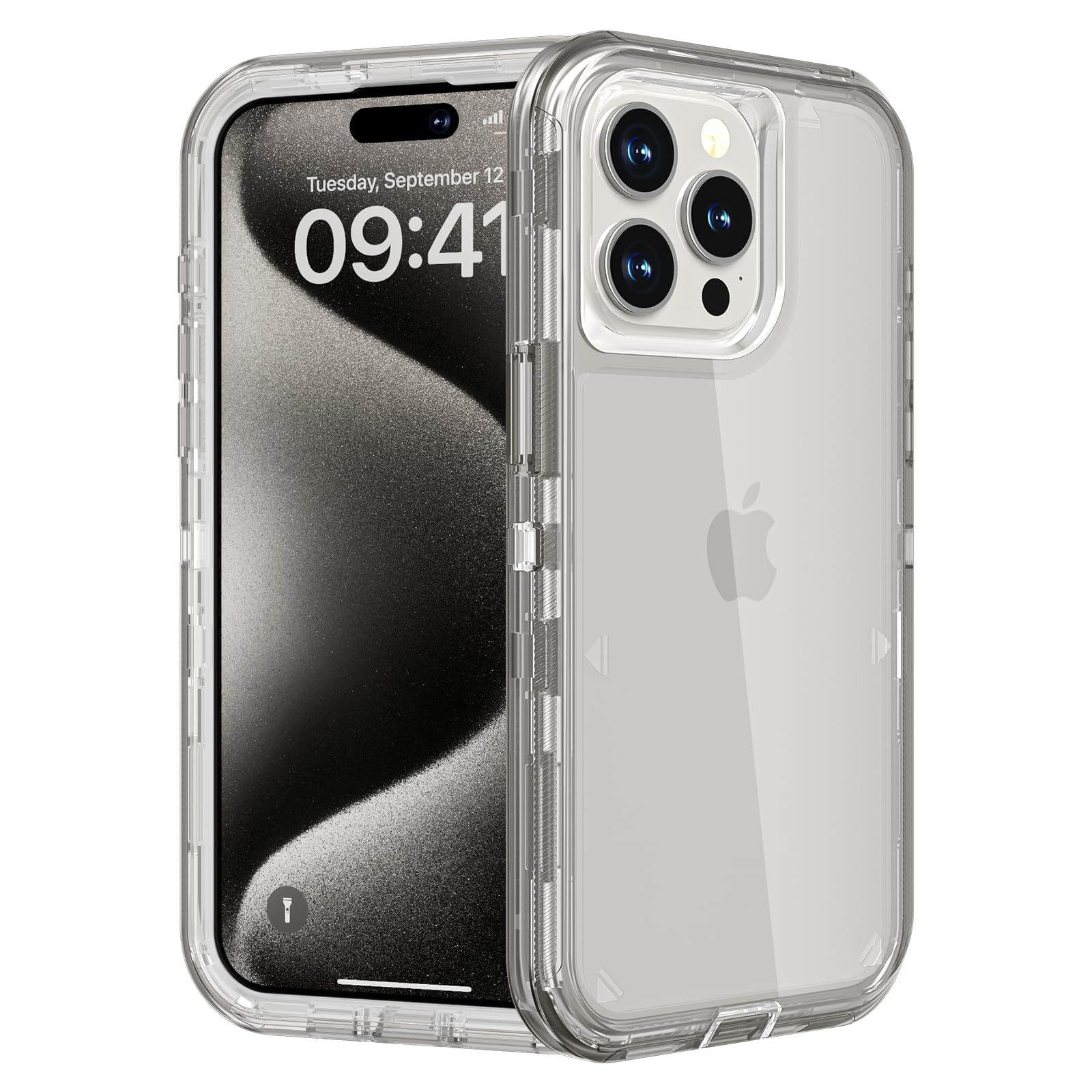 for iPhone 12 Case/iPhone 12 Pro Case, Heavy Duty Shockproof Protection Phone Cases, Anti-Drop, Dual Layer Transparent Protective Cover Compatible with iPhone 12/12 Pro, 6.1'', Clear