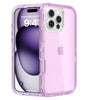 for iPhone 15 Case, Heavy Duty Shockproof Protection Phone Cases, Anti-Drop, Dual Layer Transparent Protective Cover Compatible with iPhone 15, 6.1 inch,Crystal Pink