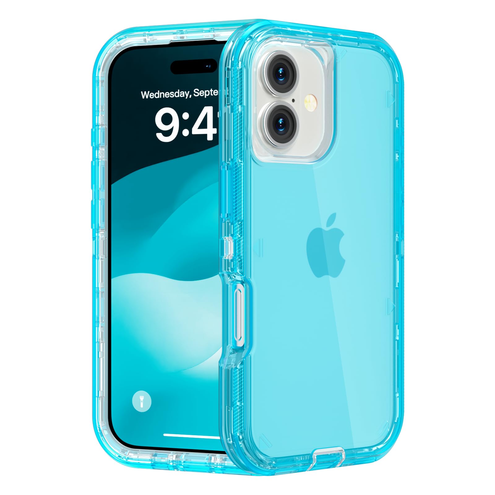 for iPhone 15 Case, Heavy Duty Shockproof Protection Phone Cases, Anti-Drop, Dual Layer Transparent Protective Cover Compatible with iPhone 15, 6.1 inch,Crystal Pink