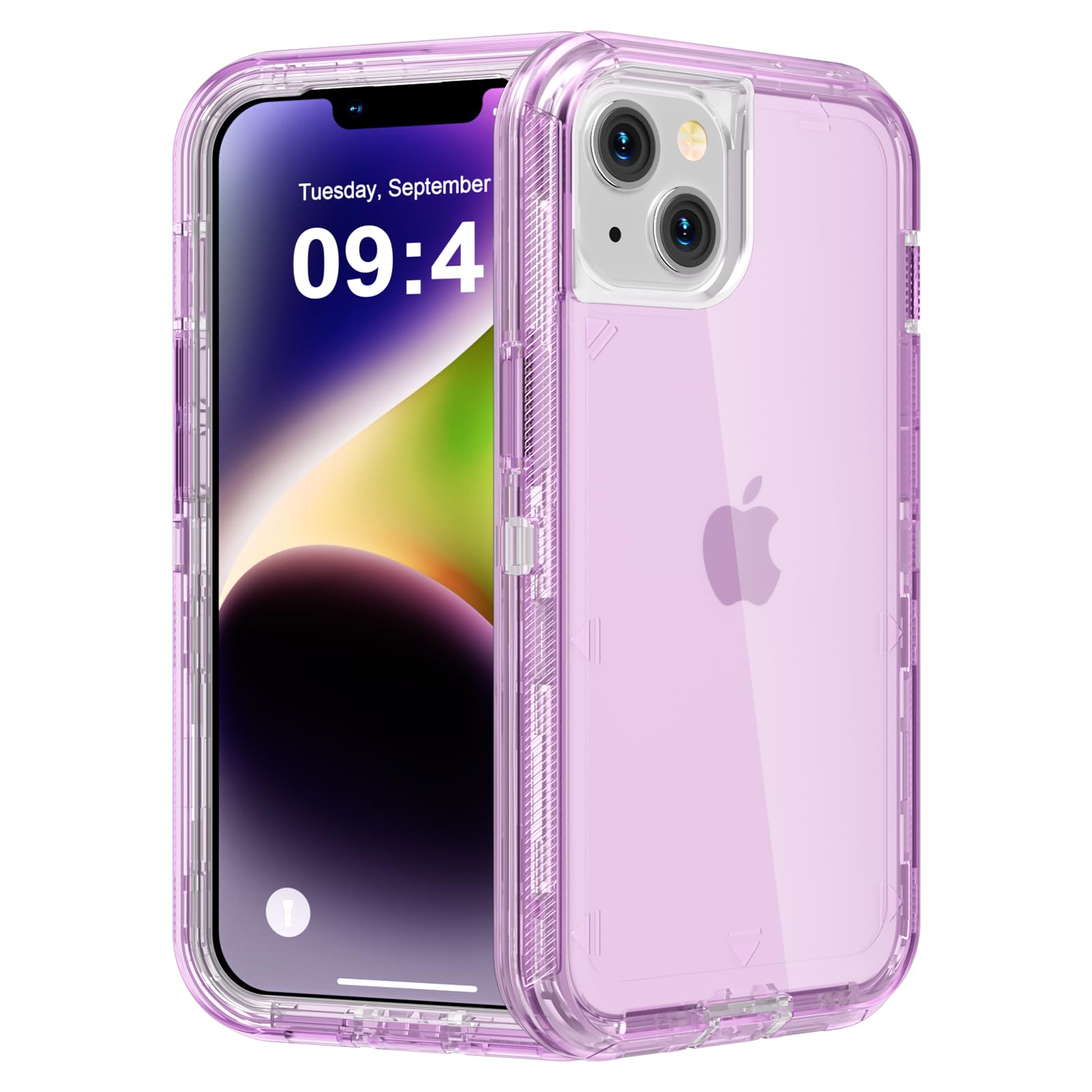 for iPhone 12 Case/iPhone 12 Pro Case, Heavy Duty Shockproof Protection Phone Cases, Anti-Drop, Dual Layer Transparent Protective Cover Compatible with iPhone 12/12 Pro, 6.1'', Clear