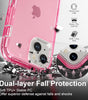 for iPhone 15 Case, Heavy Duty Shockproof Protection Phone Cases, Anti-Drop, Dual Layer Transparent Protective Cover Compatible with iPhone 15, 6.1 inch,Crystal Pink