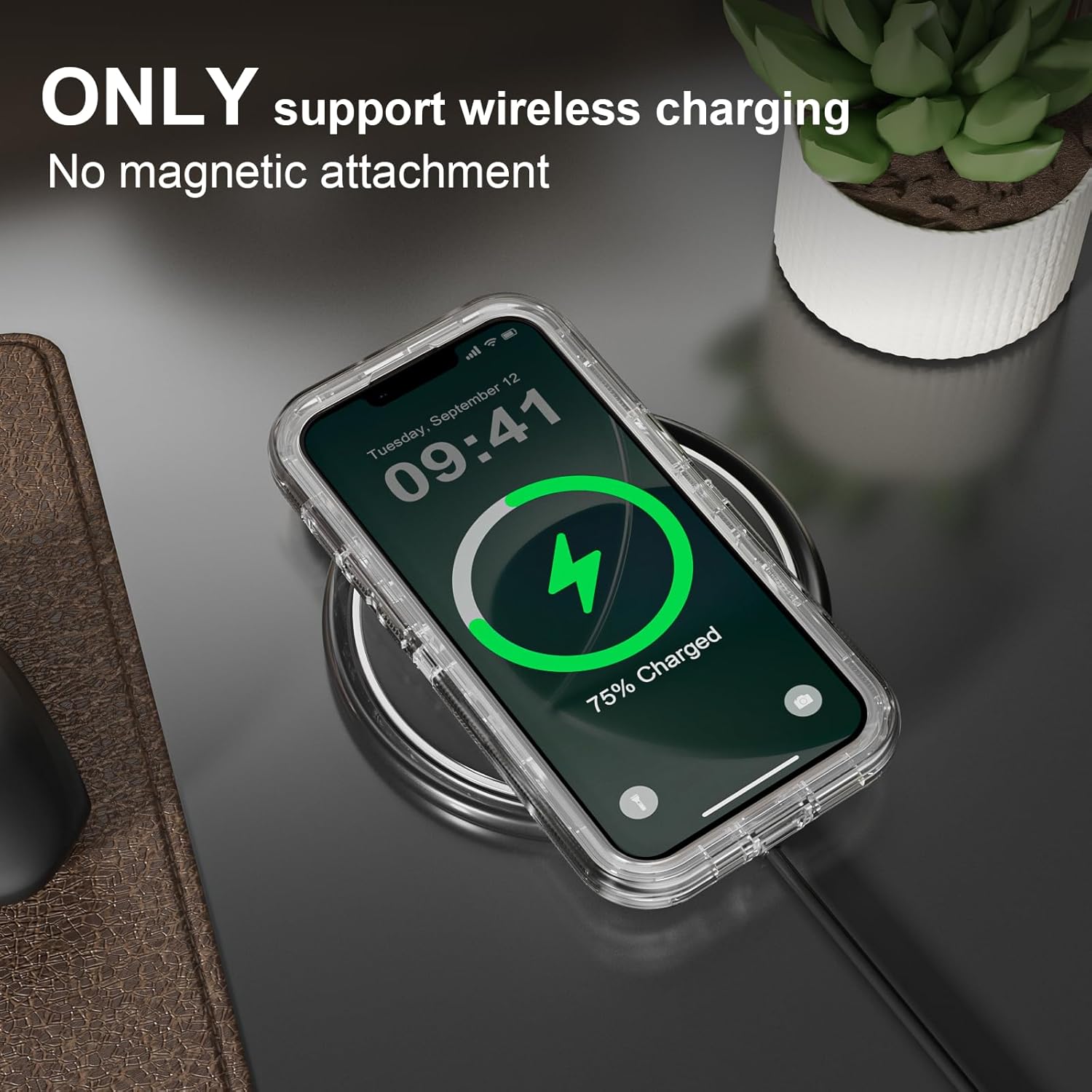 for iPhone 12 Case/iPhone 12 Pro Case, Heavy Duty Shockproof Protection Phone Cases, Anti-Drop, Dual Layer Transparent Protective Cover Compatible with iPhone 12/12 Pro, 6.1'', Clear