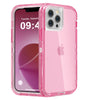 for iPhone 15 Case, Heavy Duty Shockproof Protection Phone Cases, Anti-Drop, Dual Layer Transparent Protective Cover Compatible with iPhone 15, 6.1 inch,Crystal Pink