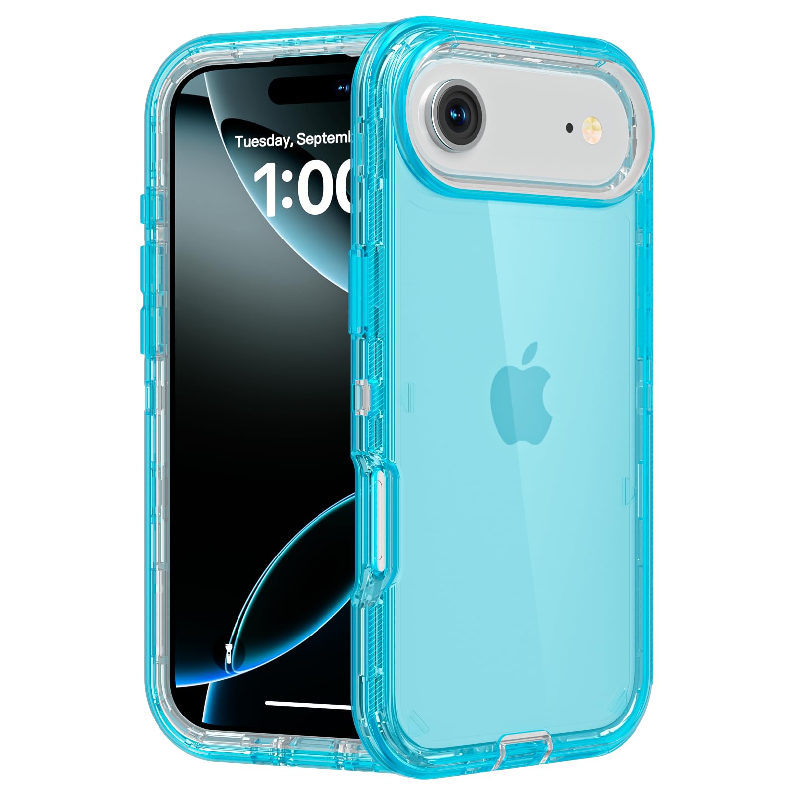 for iPhone 15 Case, Heavy Duty Shockproof Protection Phone Cases, Anti-Drop, Dual Layer Transparent Protective Cover Compatible with iPhone 15, 6.1 inch,Crystal Pink