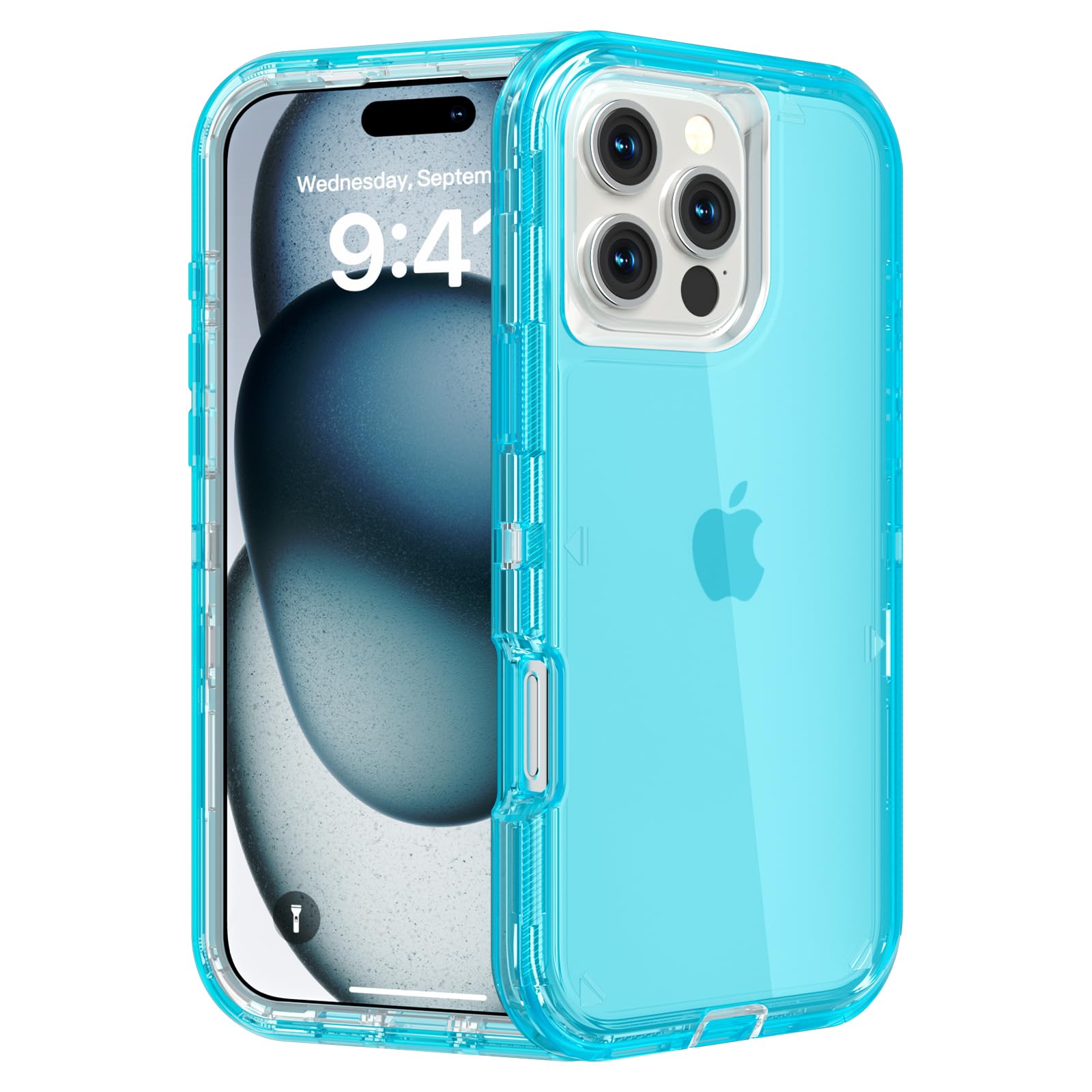 for iPhone 12 Case/iPhone 12 Pro Case, Heavy Duty Shockproof Protection Phone Cases, Anti-Drop, Dual Layer Transparent Protective Cover Compatible with iPhone 12/12 Pro, 6.1'', Clear