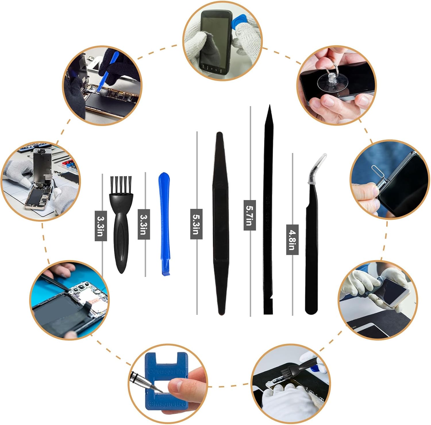 Screwdriver Repair Set Tool Cleaning Kit for Apple iPhone 5 6 6S 7 8 X XS XR SE 11 12 13 14 15 Plus Pro Max mini ipod,ipad,Mobile cell phones,Switch,watch,Glasses,Camera,Tablet,etc