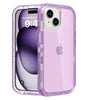 for iPhone 15 Case, Heavy Duty Shockproof Protection Phone Cases, Anti-Drop, Dual Layer Transparent Protective Cover Compatible with iPhone 15, 6.1 inch,Crystal Pink