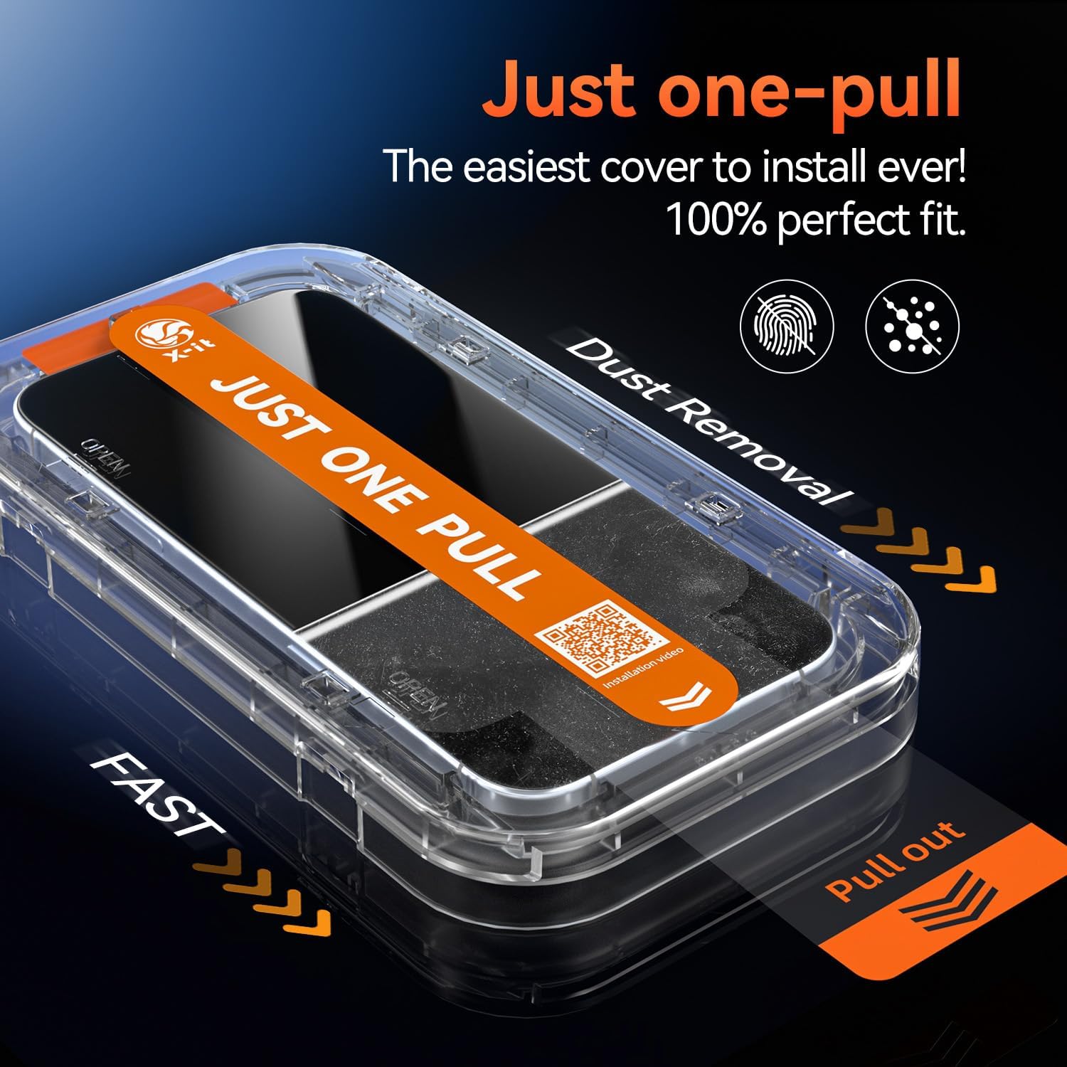 X-it 4-Pack HD Screen Protector for iPhone 16/iPhone 15,[Military Grade Shatterproof],9H+ Tempered Glass,[Automatic Dust Removal], 10x Military Protection, [Bubble-Free], Easy to Install,Case Friendly