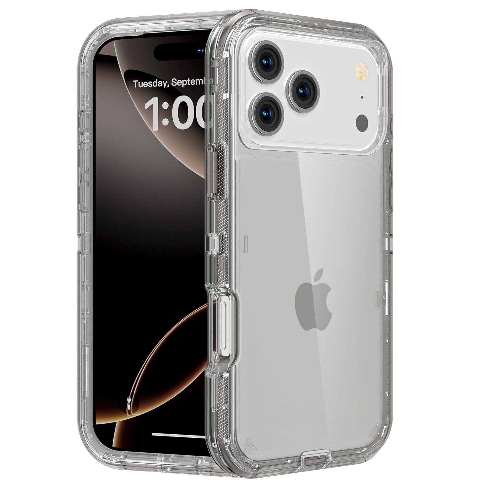 for iPhone 12 Case/iPhone 12 Pro Case, Heavy Duty Shockproof Protection Phone Cases, Anti-Drop, Dual Layer Transparent Protective Cover Compatible with iPhone 12/12 Pro, 6.1'', Clear
