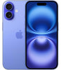 Purple Apple iPhone 16 128GB unlocked showing front display and dual rear cameras in excellent condition