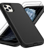 for iPhone 14 case & iPhone13 Case with 2Pcs HD Screen Protector,14 FT Military Grade 3 in 1 Shockproof/Dustproof/Drop Proof Military Grade Protective Cover for iPhone14/13 6.1-Black