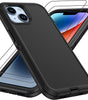 for iPhone 14 case & iPhone13 Case with 2Pcs HD Screen Protector,14 FT Military Grade 3 in 1 Shockproof/Dustproof/Drop Proof Military Grade Protective Cover for iPhone14/13 6.1-Black