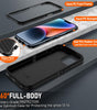 for iPhone 14 case & iPhone13 Case with 2Pcs HD Screen Protector,14 FT Military Grade 3 in 1 Shockproof/Dustproof/Drop Proof Military Grade Protective Cover for iPhone14/13 6.1-Black