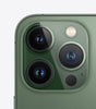 Close-up of green Apple iPhone 13 Pro Max triple rear cameras and flash in excellent condition network unlocked model