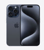 Apple iPhone 15 Pro in black showing front screen and rear triple camera system, unlocked 256GB storage, good condition