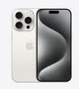 Apple iPhone 15 Pro in silver showing front screen and triple rear camera system with Apple logo, 256GB unlocked model