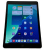 Apple iPad 9th Generation 10.2 inch Space Gray front view showing home screen with app icons and widgets