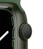 Close-up of Apple Watch Series 7 45mm in green showing digital crown and curved edge display, very good condition WiFi GPS Bluetooth