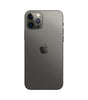 Apple iPhone 12 Pro in graphite showing rear triple camera system and Apple logo, unlocked and in great condition