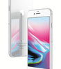 Apple iPhone 8 Plus smartphone in silver with front and back view showing display and camera details