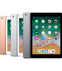 Apple iPad 6 128GB in gold, silver, and space gray showing front and back with 9.7-inch display unlocked good condition