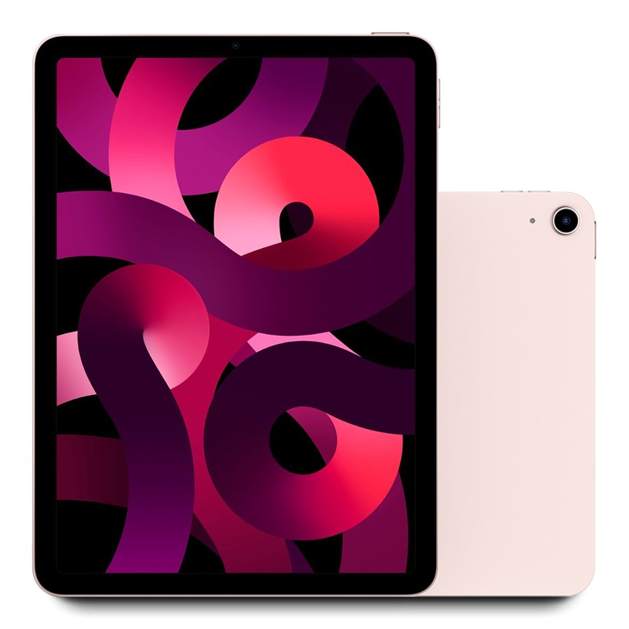 2022 Apple iPad Air 5th Gen Pink 10.9-inch WiFi Only tablet showing front display and rear camera
