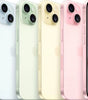 Apple iPhone 15 A2846 unlocked 256GB shown in multiple colors with dual rear cameras and front display view